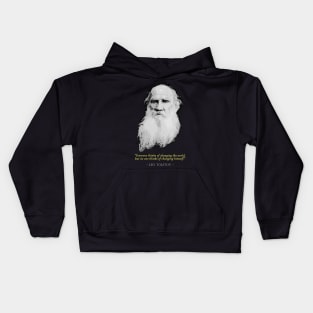 Leo Tolstoy Quote Kids Hoodie